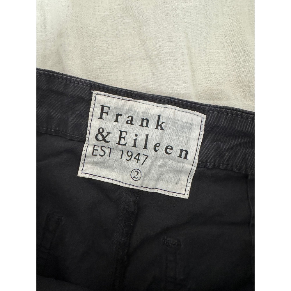 Frank & Eileen Blackstone Utility Pants Black Raw Hem Made in USA Size 2 - Picture 6 of 8